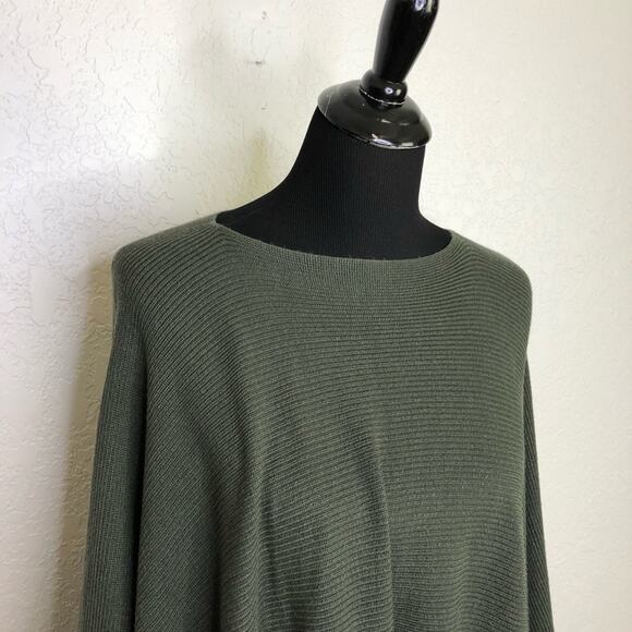 Lululemon Divinity army green ribbed knit poncho sweater size One Size - Picture 3 of 15